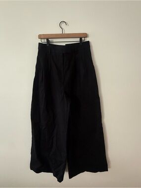 Banana Republic Black Wide-Leg Chinos